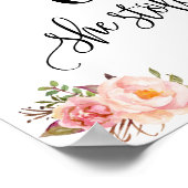 日最高の日の日のyes日のピンクのフローラ ポスター (角)