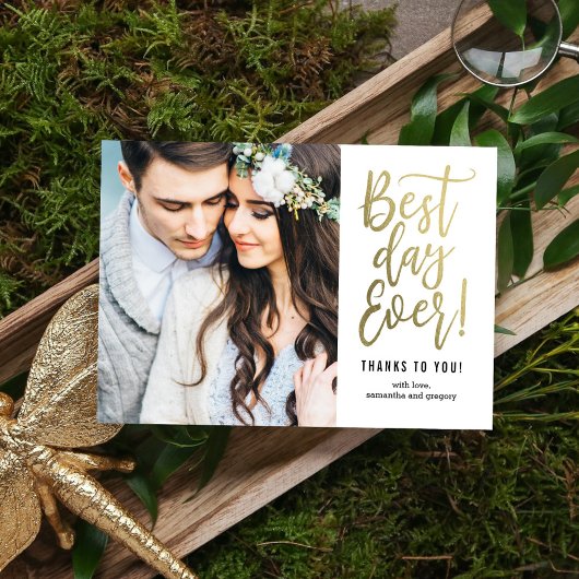 日最高の日編集可能カラーサンキューノートカード ノートカード