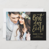 日最高の日編集可能カラーサンキューノートカード ノートカード (正面)