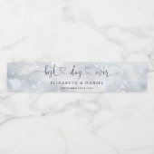 日最高の時のハートスクリプト冬の結婚式 ペットボトルラベル (シングルラベル)