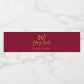 日最高の時のブルゴーニュと金箔 ペットボトルラベル (シングルラベル)