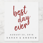 日最高の時のブルゴーニュ赤と白 ワインラベル (シングルラベル)