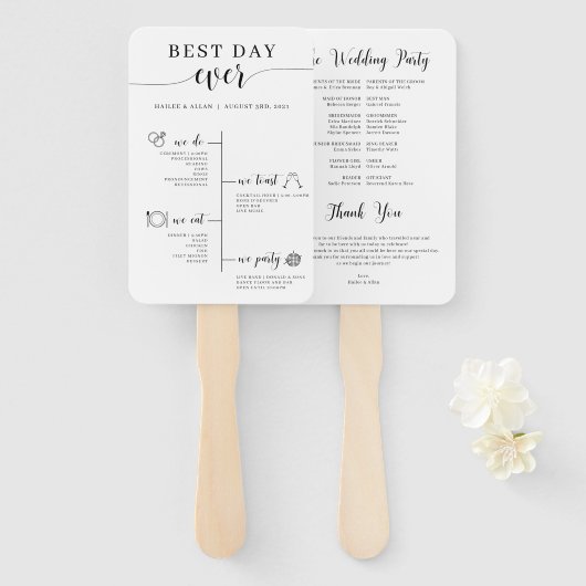 日最高の時のラ結婚ムラインプログラムファン ハンドファン (正面&裏面)