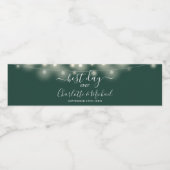 日最高の時の文字列のライトエメラルドグリーン結婚ズ ペットボトルラベル (シングルラベル)