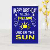 日最高の生誕下の息子 カード (黄色い花)