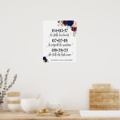 日最高の記の日の日の日のyes日ネイビー結婚ブルゴーニュ ポスター (キッチン)