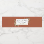 日最高の間緑の葉テラコッタ結婚の ペットボトルラベル (シングルラベル)