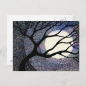 日月のハッチング ポストカード (正面/裏面)