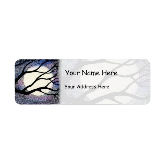 日月のハッチング ラベル (正面)