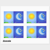 日月 長方形シール (シート)