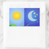 日月 長方形シール (バッグ)