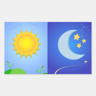 日月 長方形シール