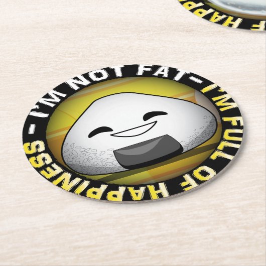 日本おもしろいのリボール ラウンドペーパーコースター (アングル)