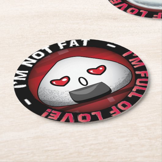 日本おもしろいのリボール ラウンドペーパーコースター (アングル)