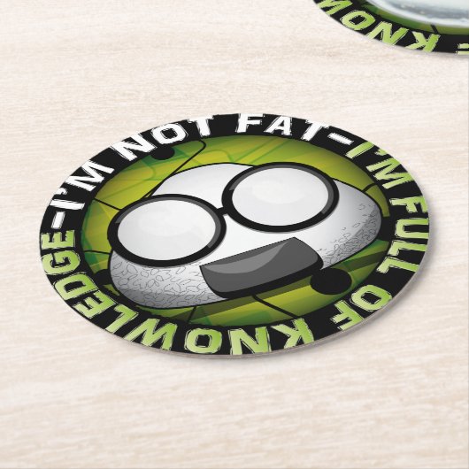 日本おもしろいのリボール ラウンドペーパーコースター (アングル)