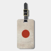 日本からの汚れたヴィンテージの旗が付いている荷物のラベル ラゲッジタグ (正面縦)