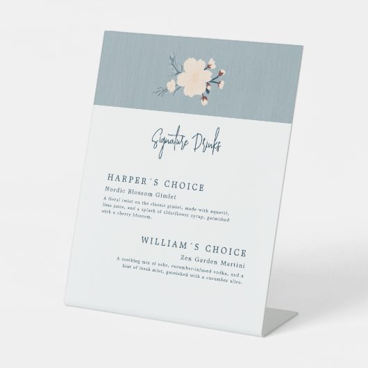 日本さくらんぼの花のシグネチャードリンク結婚ズ 台座サイン (正面)