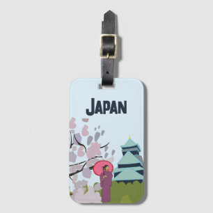 日本さくらんぼ花芸者着物Japan ラゲッジタグ