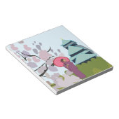 日本さくらんぼ芸者着物 ノートパッド (アングル)