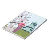 日本さくらんぼ芸者着物 ノートパッド (回転)