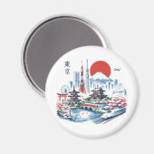 日本さくら東京さくら マグネット (正面/裏面)