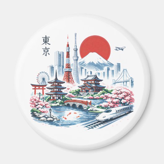 日本さくら東京さくら マグネット (正面)