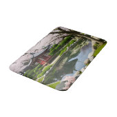 日本さくら桜の庭園神社池 バスマット (アングル)