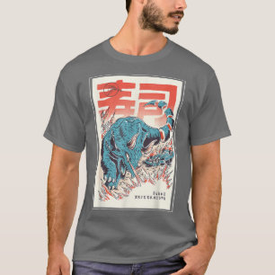 日本すし恐竜トリケラトプス日本のフードアニ Tシャツ