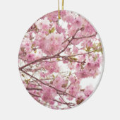 日本でさくらんぼの花を咲かせる セラミックオーナメント (左)