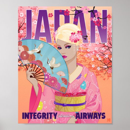 日本で楽しいアートプリント ポスター (正面)