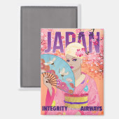 日本で楽しく マグネット (正面/裏面)