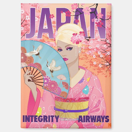 日本で楽しく マグネット (正面)