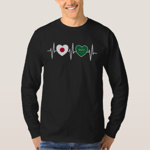 日本とサウジアラビア サウジアラビアの国旗 フラグ Tシャツ