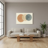 日本とボー抽象芸術の円の重なりアート キャンバスプリント