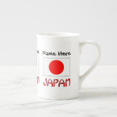 日本と日本のお名前の付いた旗 ボーンチャイナマグカップ (右)