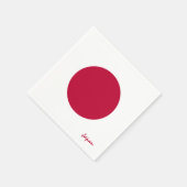 日本と日本の国旗のパーティーファッション/スポーツファン スタンダードカクテルナプキン (角)