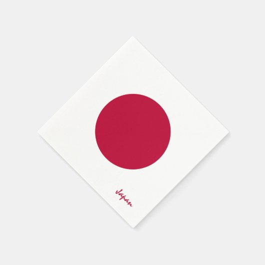 日本と日本の国旗のパーティーファッション/スポーツファン スタンダードカクテルナプキン (角)
