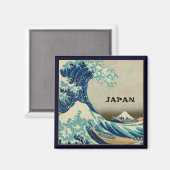 日本と日本の芸術/素晴らし神奈川の波 マグネット (正面/裏面)