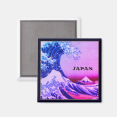 日本と日本の芸術/素晴らし神奈川の波 マグネット (正面/裏面)