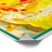 日本と秋のヴィンテージ旅行 ポスター (角)