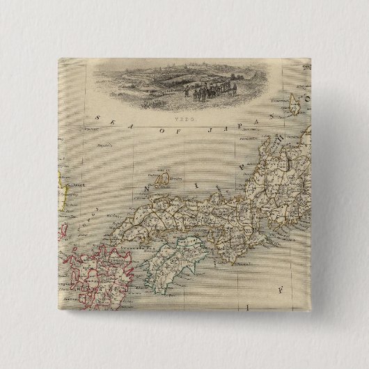 日本と韓国 缶バッジ (正面)