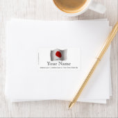 日本なびく国旗 ラベル (インサイチュ)