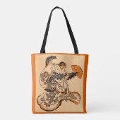 日本のおとぎ話ザタングカットスパロープリント トートバッグ (裏面)