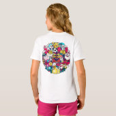 日本のお絵かきアート Tシャツ (裏面フル)