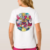 日本のお絵かきアート Tシャツ (裏面)