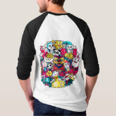 日本のお絵かきアート Tシャツ (裏面)