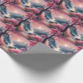 日本のお花見山林風景 ラッピングペーパー (角)