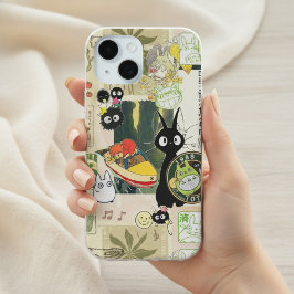 日本のかわいいアニメのムードボード ギフト iPhone 15ケース