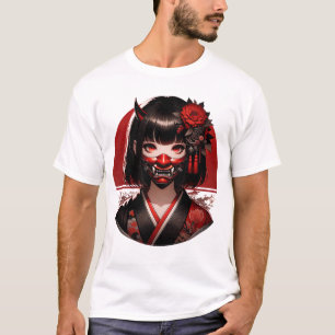 日本のかわいいアニメ女子わいふオタク鬼マスク Tシャツ
