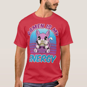 日本のかわいいアニメ猫ラーメンGAMER VAPORWAVE Ae Tシャツ